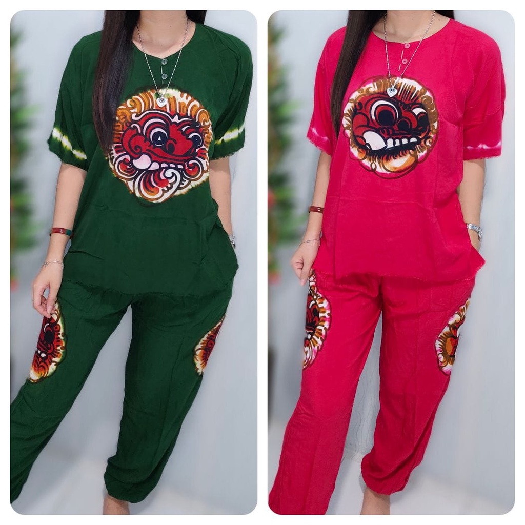 Setelan baju barong size S, M,L,XL,XXL,XXXL celana panjang dibawa isi karet