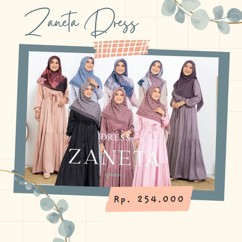BAJU DRESS GAMIS ZANETA DRESS BY GREENISM REMAJA WANITA TERBARU KEKINIAN 2021 MURAH PREMIUM BUSUI ME