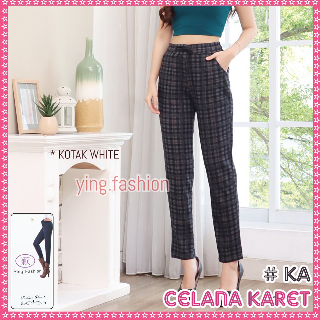 CELANA YING FASHION 121-135 / celana santai / celana jalan santai / ying fashion / CELANA KARET / CELANA KOTAK / CELANA ZAHRA