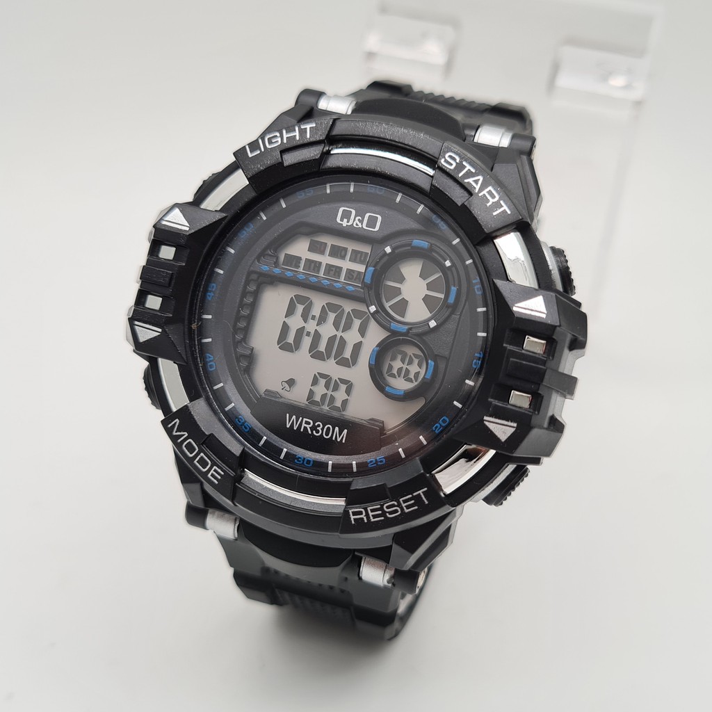 Jam Tangan Digital Pria Water Resistant Q&amp;O Digital Sport