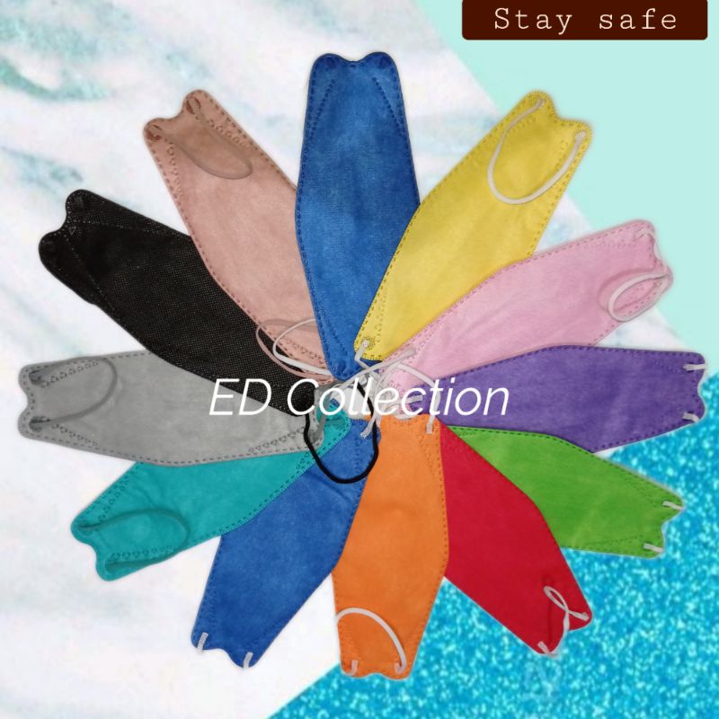 ECOS - DISKON - Masker KF94 Mouson Abu Hitam Hijau Alpukat Tosca Ecer