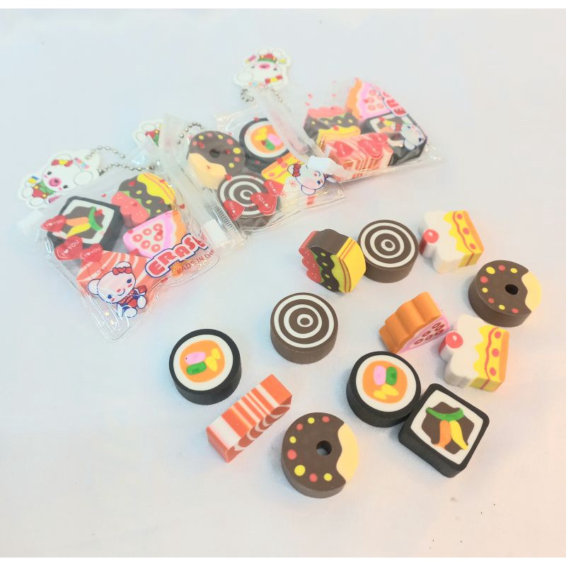 

Penghapus Eraser Stip Karakter Lucu Motif Isi 4pcs