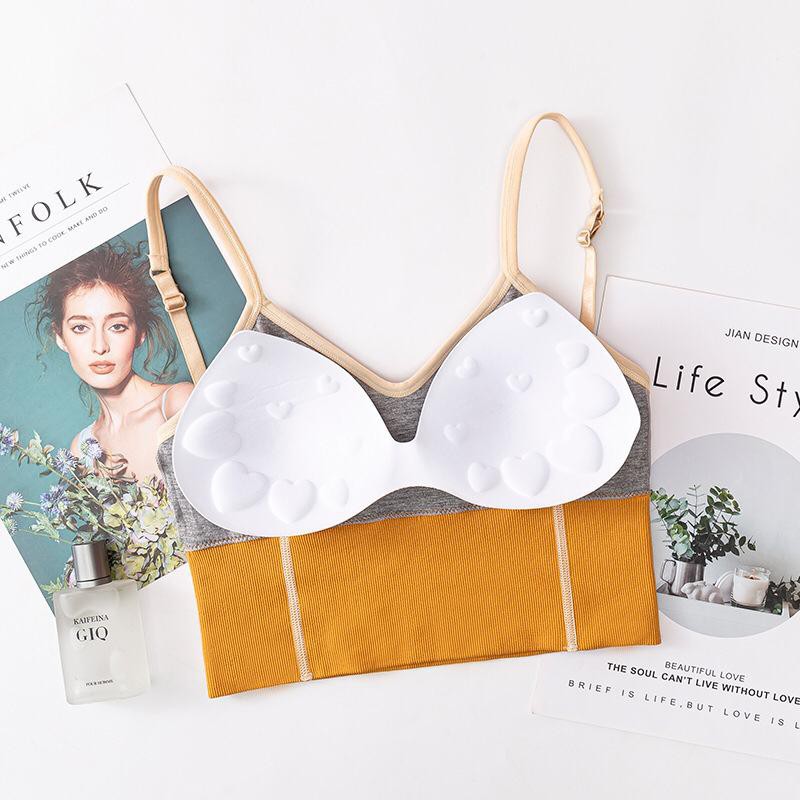 Blackpink Crop Top Bra Sport Olahraga Bahan Katun Pakain Dalam Wanita Import High Quality 1042