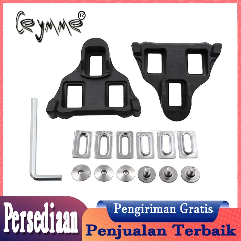 [Tersedia COD]   Cleat Pedal Sepatu Sepeda Self Locking cleat set pedal roadbike sepatu Cleat pedal 
