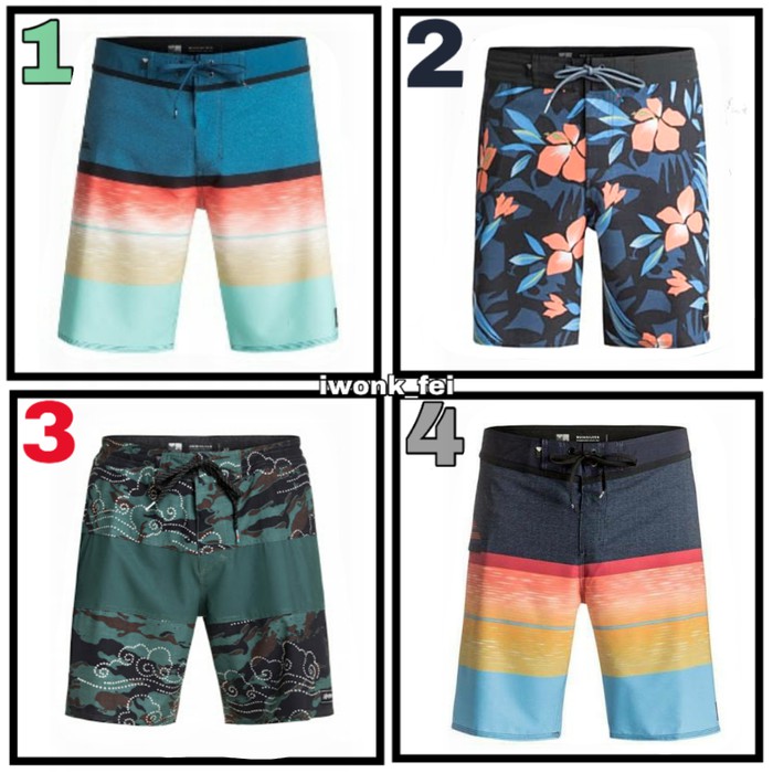 Nadia Sport Boardshort Quiksilver Original Reject - Biru Muda, 34 Promo Murah 