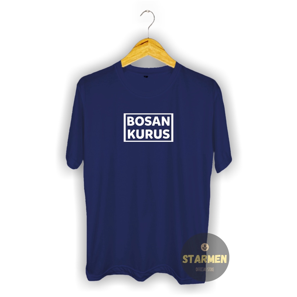 Kaos Distro Pria T-Shirt Motif Kata Kata BOSAN KURUS