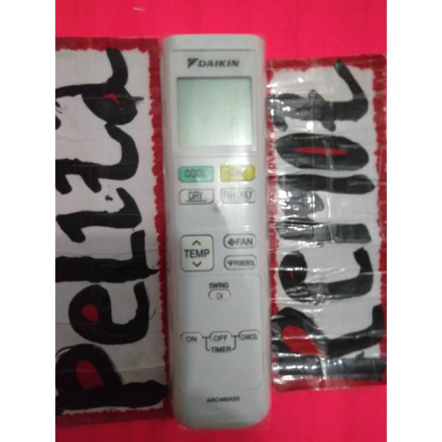 Remote AC Daikin ARC480A33 cassette original terlengkap