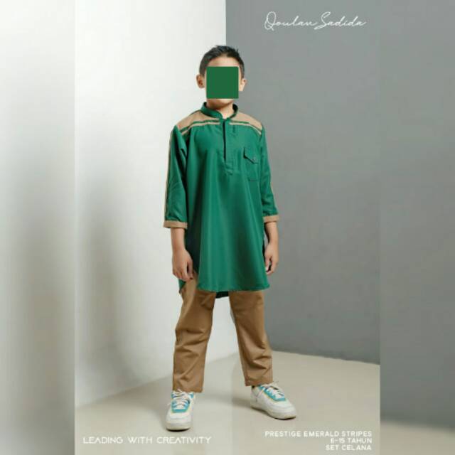 Set koko anak Qaulan sadida emerald size L - xxxl