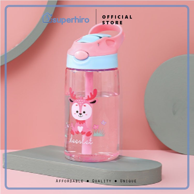 Botol Minum Anak Sedotan Karakter Bottle Food Grade BPA FREE Premium