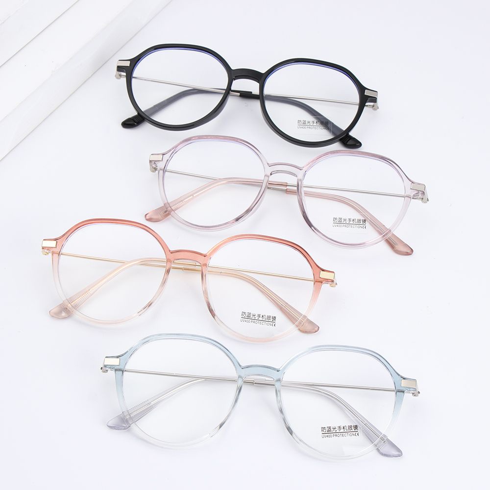 TOP Fashion Anti-UV Blue Rays Glasses Vision Care Eyewear Computer Goggles Portable Ultralight Unisex Transparent Frame Eyeglasses/Multicolor