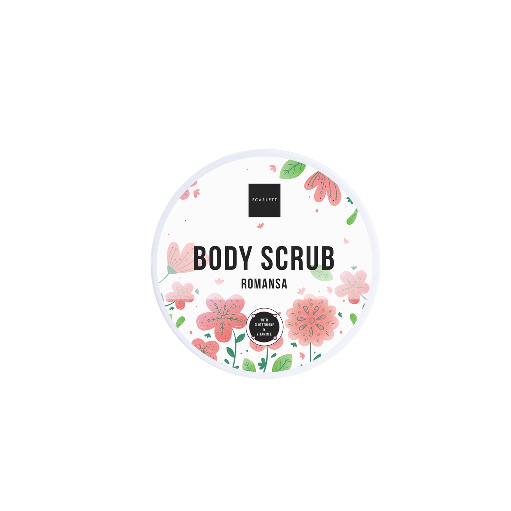 Scarlett Whitening Body Scrub Romansa Sachi Beaute