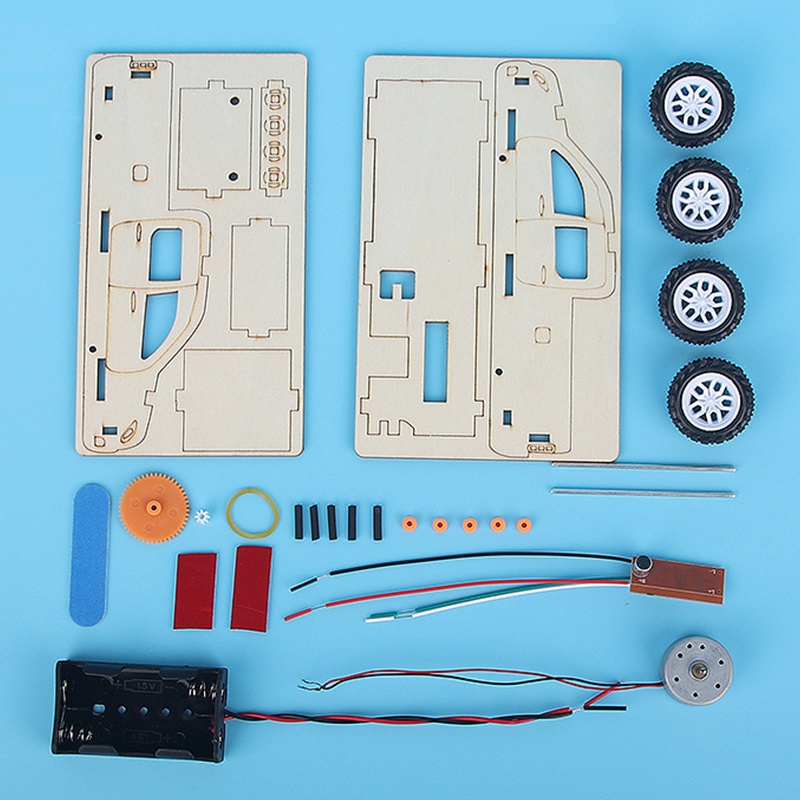 Mainan Mobil Rakit Elektrik DIY Dengan Kontrol Suara Untuk Edukasi Sains Anak