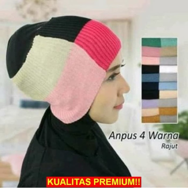 Inner rajut/inner 4in1/ciput rajut anti pusing 4 warna