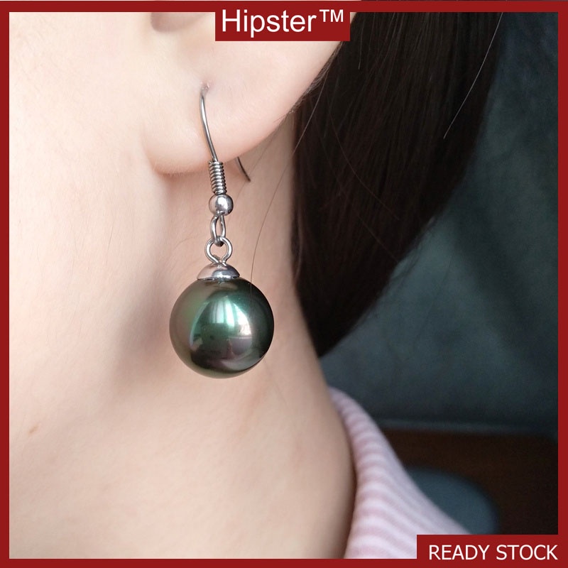 Hot Fashion Temperament Freshwater Natural Black Pearl Simple Earrings