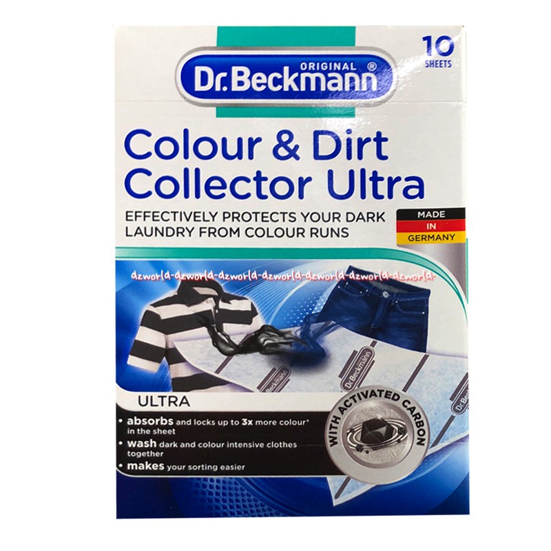 Dr Beckmann Colour &amp; Dirt Collector Ultra 10Sheet Sabun Cuci Kertas Lembar Untuk Baju Hitam Gelap Dr Bekman Drbeckmann Dr Beckman's