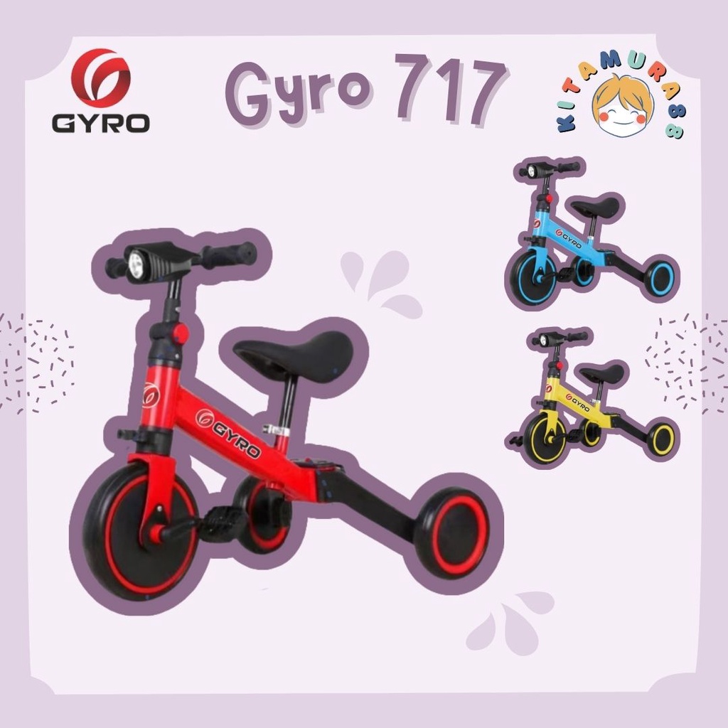 Sepeda Anak Roda Tiga 3in1 / Balance Bike Ride Roda Tiga - GY 717