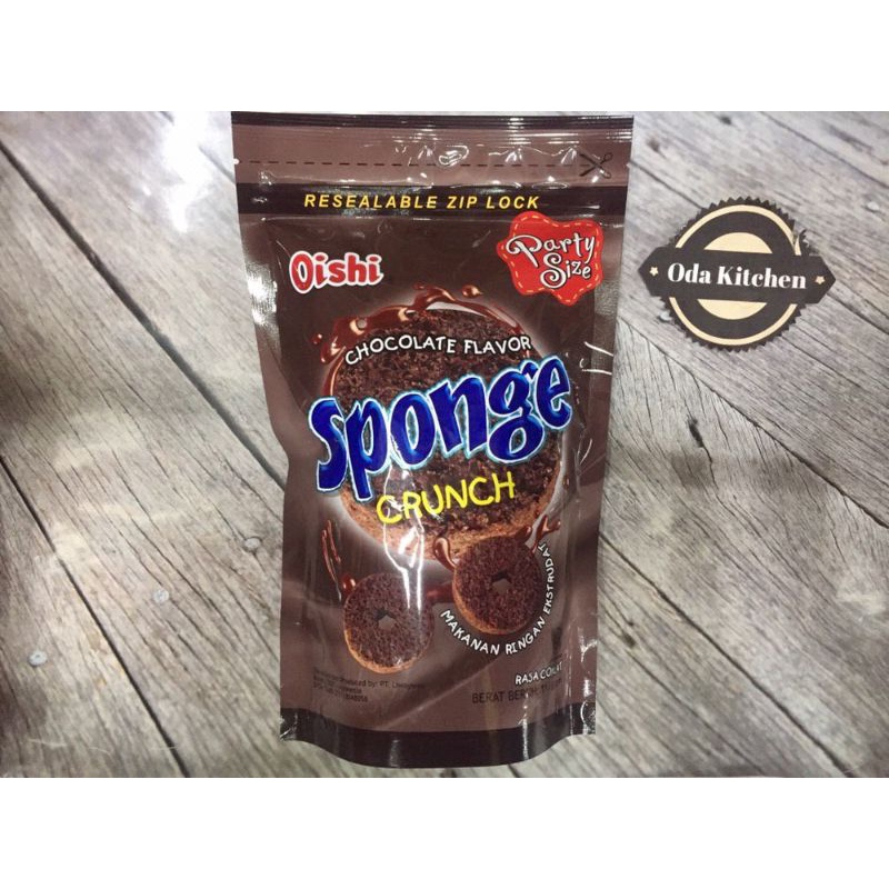 OISHI SPONGE CRUNCH COKLAT 110GR CHOCOLATE POUCH