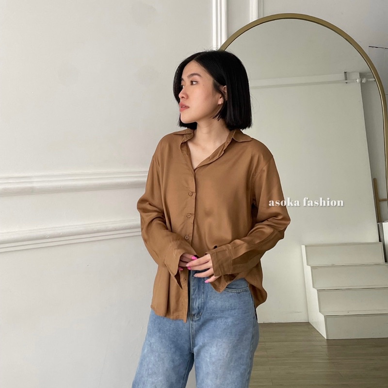 ASOKA Clair Shirt 336 - Kemeja Rayon Loose - Basic Shirt