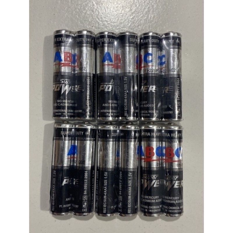 Jual Baterai/Batre ABC Super Power AAA 1.5V | Shopee Indonesia