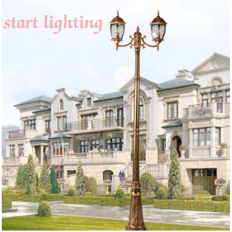 Lampu tiang jalan/lampu taman antik tinggi 3meter.cm
