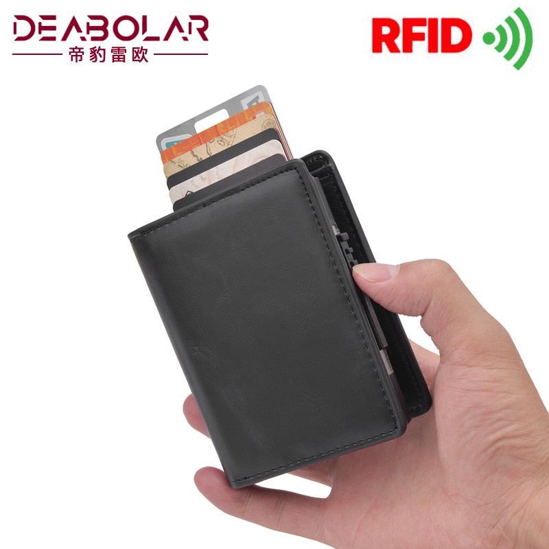 DEABOLAR IMPOR K3207 DOMPET KARTU LONTAR TEBAL RFID ADA SLOT UANG