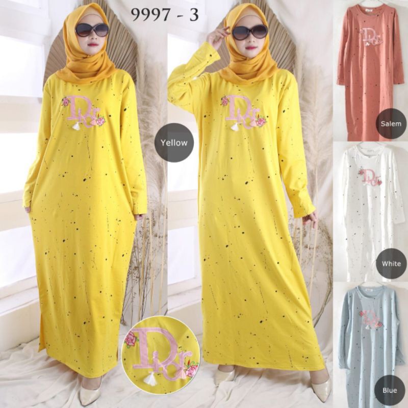 N2- Gamis Dior 9997 165.000 Bahan Kaos Import All size fit to XL LD 110cm panjang 130cm