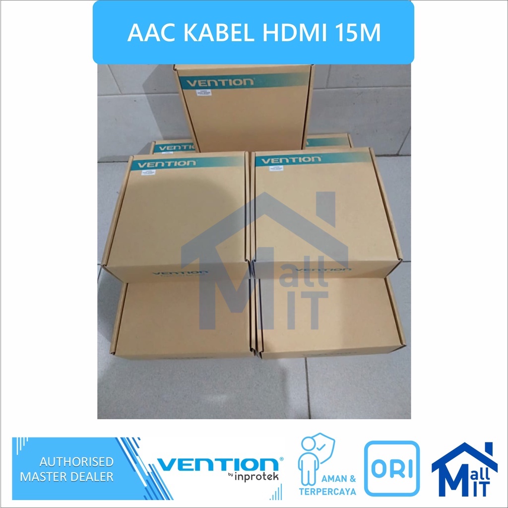 ( Bisa Cod ) Vention AAC Kabel HDMI 3D v2.0 4K HDR UHD High Speed Quality ETHERNET 15m