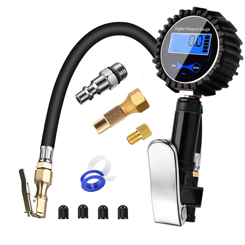 Kiss Air Chuck &amp; Aksesoris Kompresor Heavy Duty Digital Tire Inflator Dengan Pressure Gauge Resolusi Display 0.1 200P