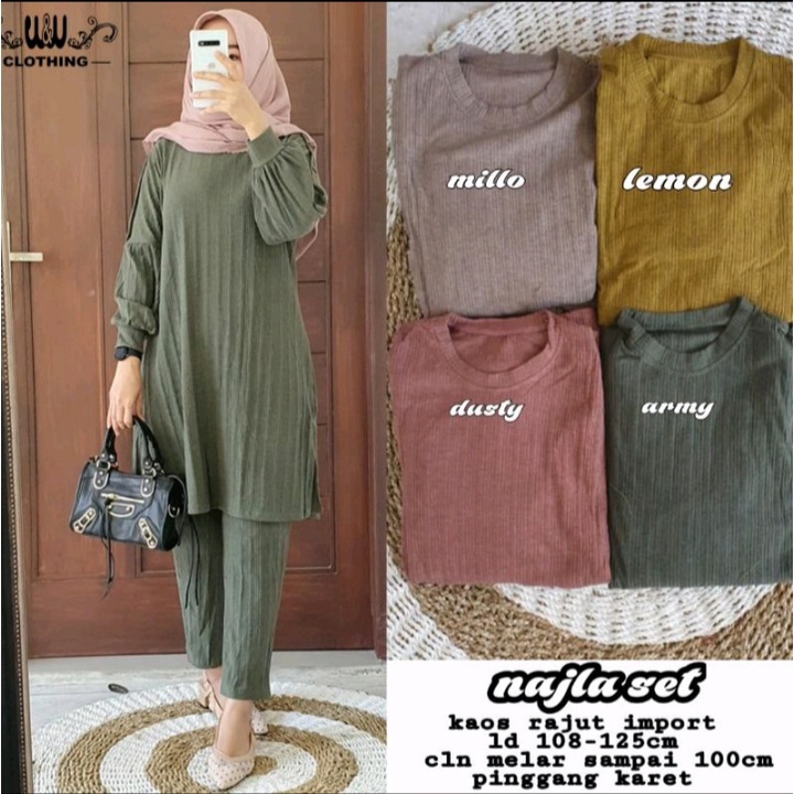 Setelan Wanita Bisa COD Najla Set by Fashion Solo-1