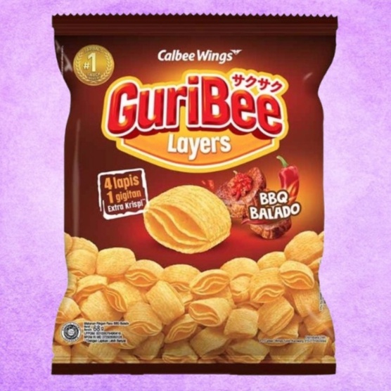 

GURIBEE Layers 68gr gram Rasa BBQ Balado Crispy Chips Snack Renyah Original Makanan Ringan Chiki Ciki Camilan Cemilan Keluarga Kering Jajan Jajanan Anak Harian Instan Siap Saji Kemasan Bahan Kebutuhan Dapur Sajian Parcel Shoppa Corner Malang Jawa Timur