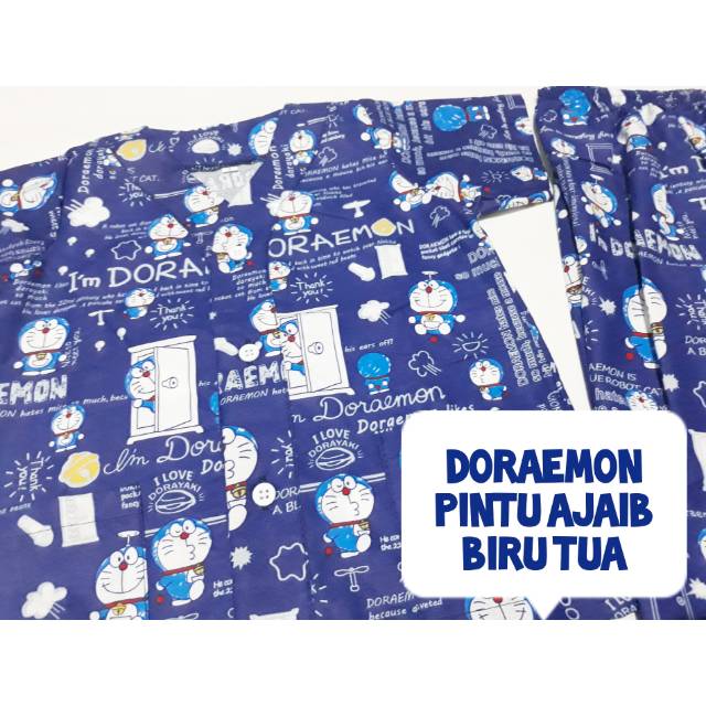 PIYAMA DORAEMON PINTU AJAIB BIRU TUA