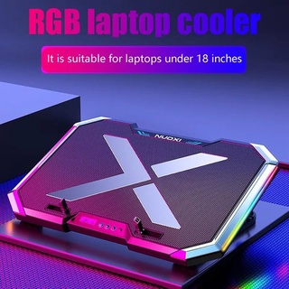 (COD) COOLING PAD Laptop Gaming NUOXI LAPTOP 6 FAN LED RGB / Kipas laptop gaming / Pendingin Laptop / Kipas Laptop