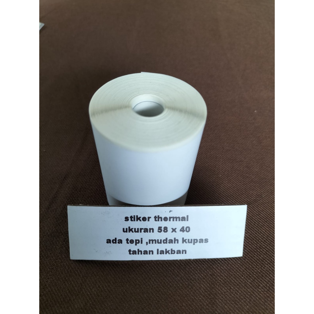 

Kertas stiker Thermal / termal Paper Roll 58 x 40 / 58x40
