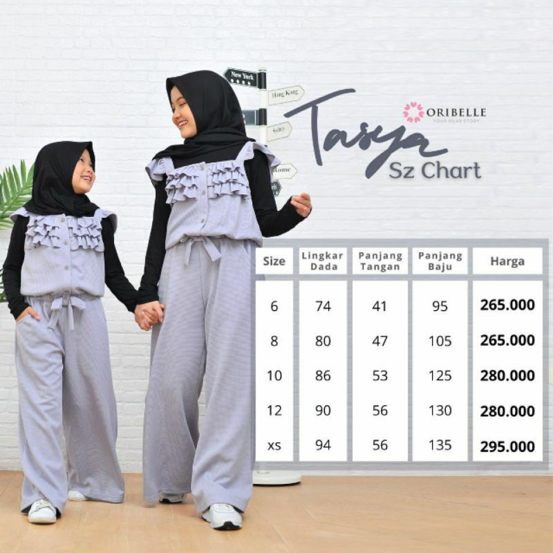 JUMPSUIT TASYA ORIBELLE || SET HIJAB &amp; INNER