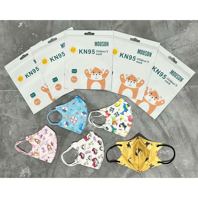 MASKER ANAK KN95 MOUSON ISI 10PCS MOTIF KARAKTER LUCU [SWEETSPACE]