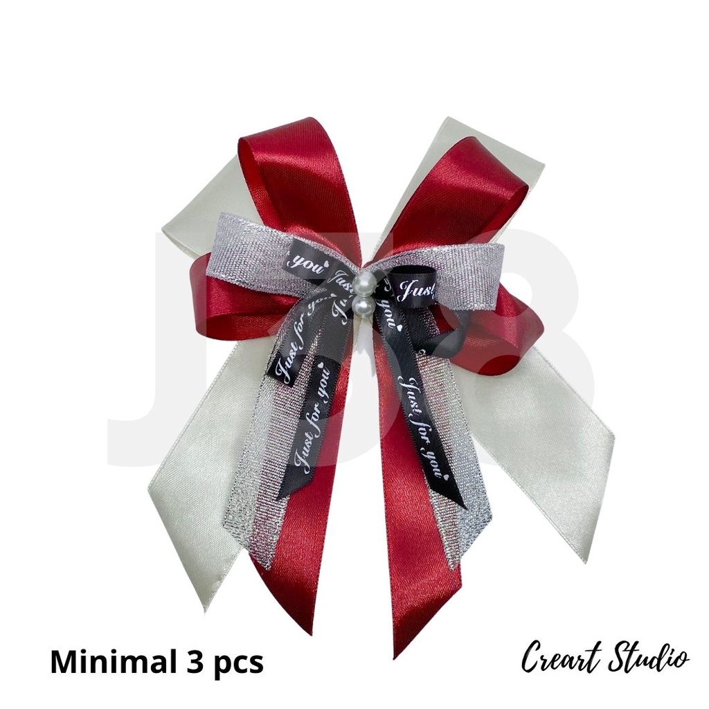 

Pita Kado Creart Size L - " Just For You " - Warna Red Black