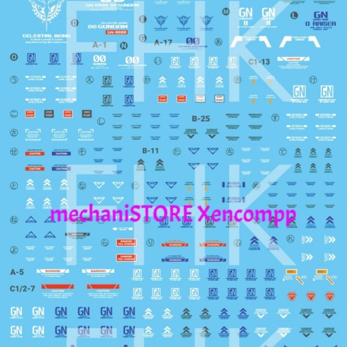 Water Decal MG OO Gundam XN Raiser by G-REWORK