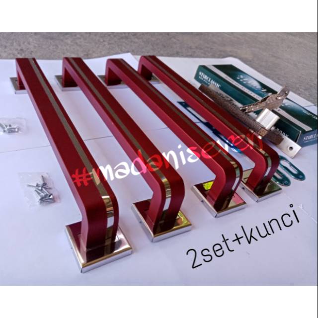 Handle Pintu Rumah Set / Handle Pintu Minimalis Set / Handle Pintu Set kunci komplit