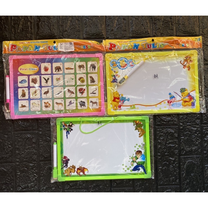 Papan Tulis anak / White Board (FREE BUBBLEWRAP Ukuran kecil set dgn spidol 1pcs)