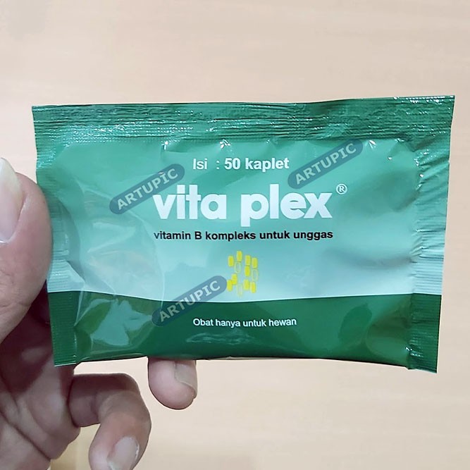 Vita Plex SACHET isi 50 Kaplet vitamin B kompleks Vitaplex unggas daya tahan tubuh ayam