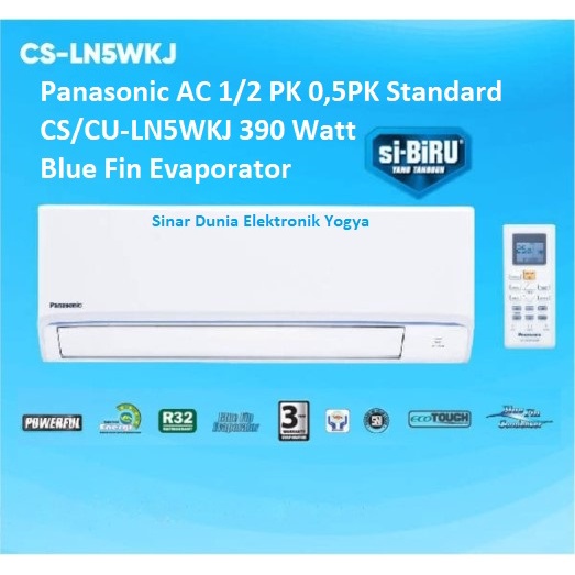 Panasonic AC 1/2 PK 0,5PK Standard 390W CS-LN5WKJ Blue Fin LN5WKJ 5WKJ