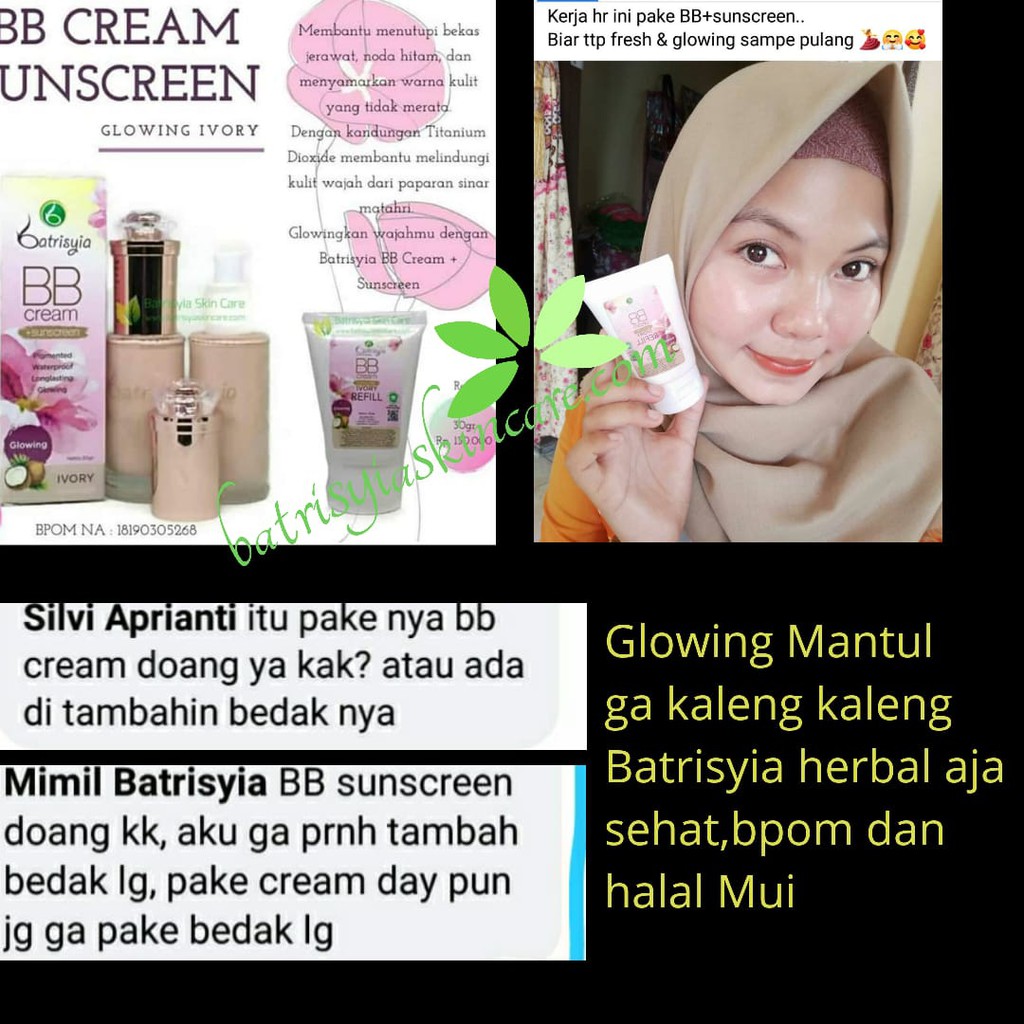 Batrisyia BB Cream Sunscreen Glowing Ivory 30ml