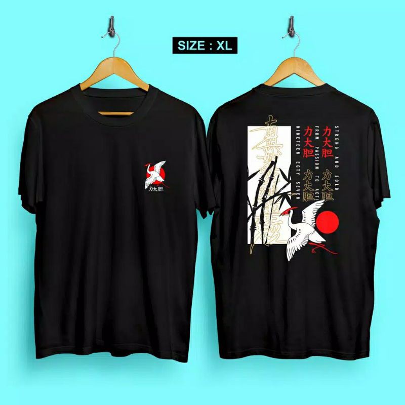 Fourfashion Kaos Pria Kaos Distro LUKISAN BANGO Black CN799