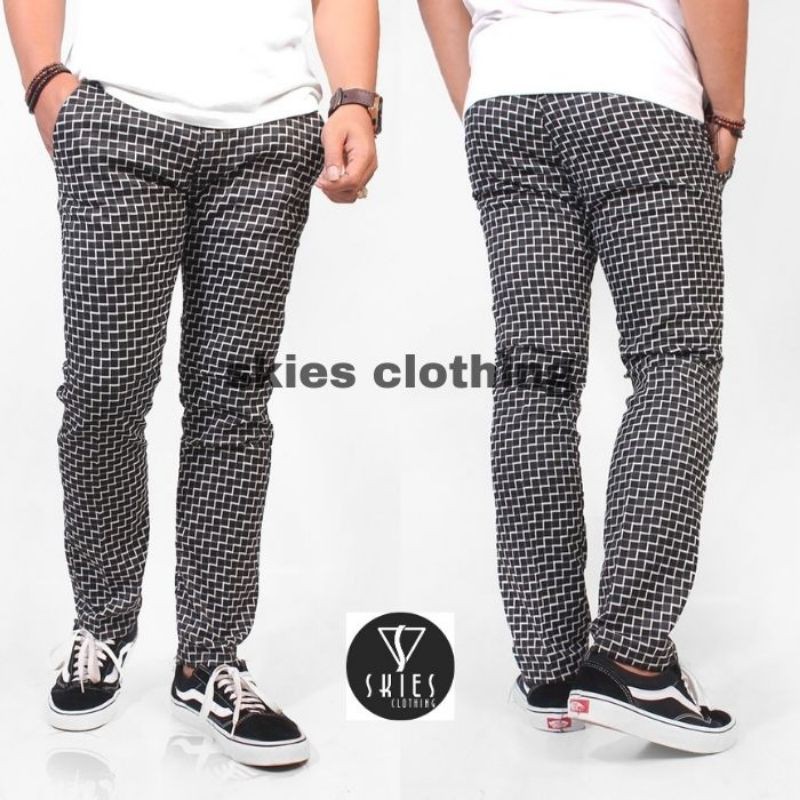Plaid Men Pants / celana plaid cowok / celana tartan pria / celana plaid pria tartan kotak
