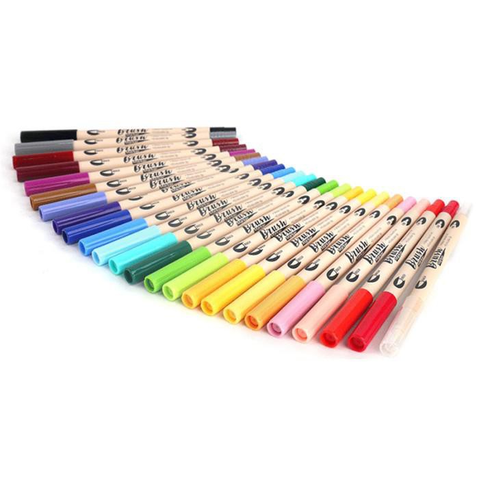 

Kaligrafi / Brush Pen / Brushpen /Spidol Kaligrafi Ds Water Based Brush Marker Set Murah Meriah Ready