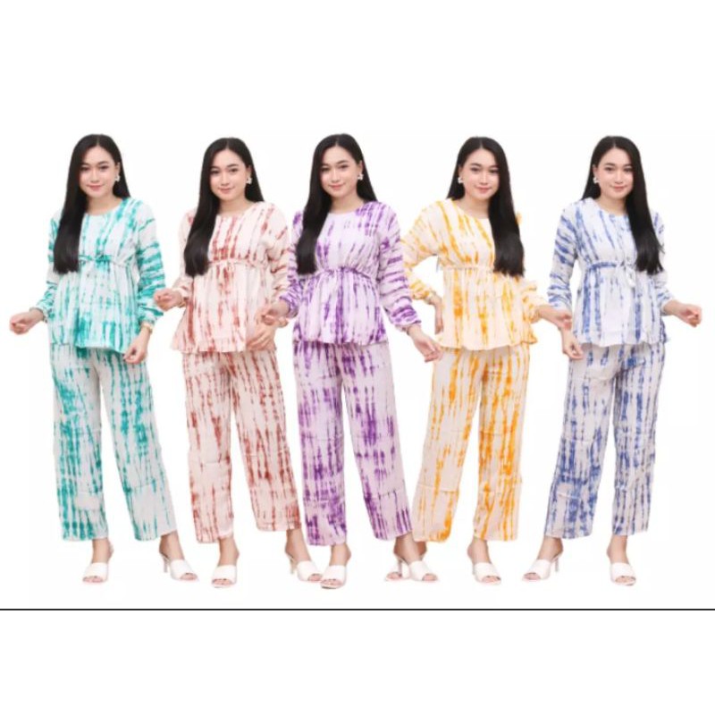 PAKAIAN WANITA/PAKAIAN ANAK/SIZE REMAJA/SETELAN TIEDYE/SETELAN CPLP/BATIK MURAH