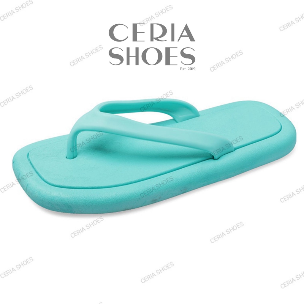 PVC Korean Slipper Sandal Jepit Wanita Bahan Karet Halus Empuk Elastis Import Sol Anti Slip A79