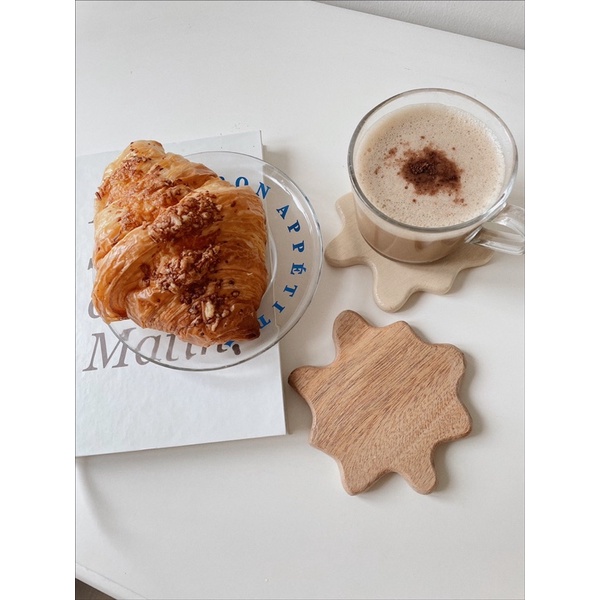 Wood Coaster, Tatakan Kayu, Tatakan Gelas, Aesthetic Coasters, Tatakan mahoni,
