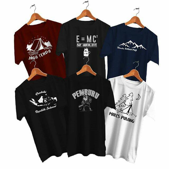 NAIK GUNUNG kaos ANAK GUNUNG kaos JAGA TENDA Kaos PENDAKI kaos CAMPING kaos PENDAKI INDONESIA