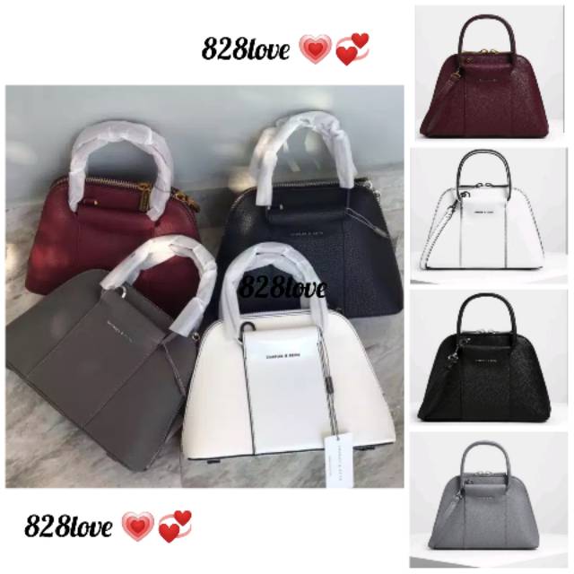 Tas Wanita Charles and Keith ALMA ABU/MAROON/PUTIH/BLACK